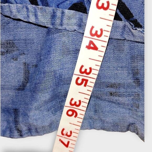 Philosophy Womens Dress Tunic Sz XL Blue Aztec Chambray Western Boho Streetwear - Picture 10 of 12